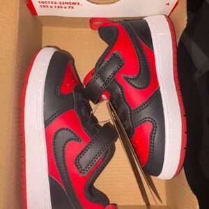 Nike court borough low recraft university red
